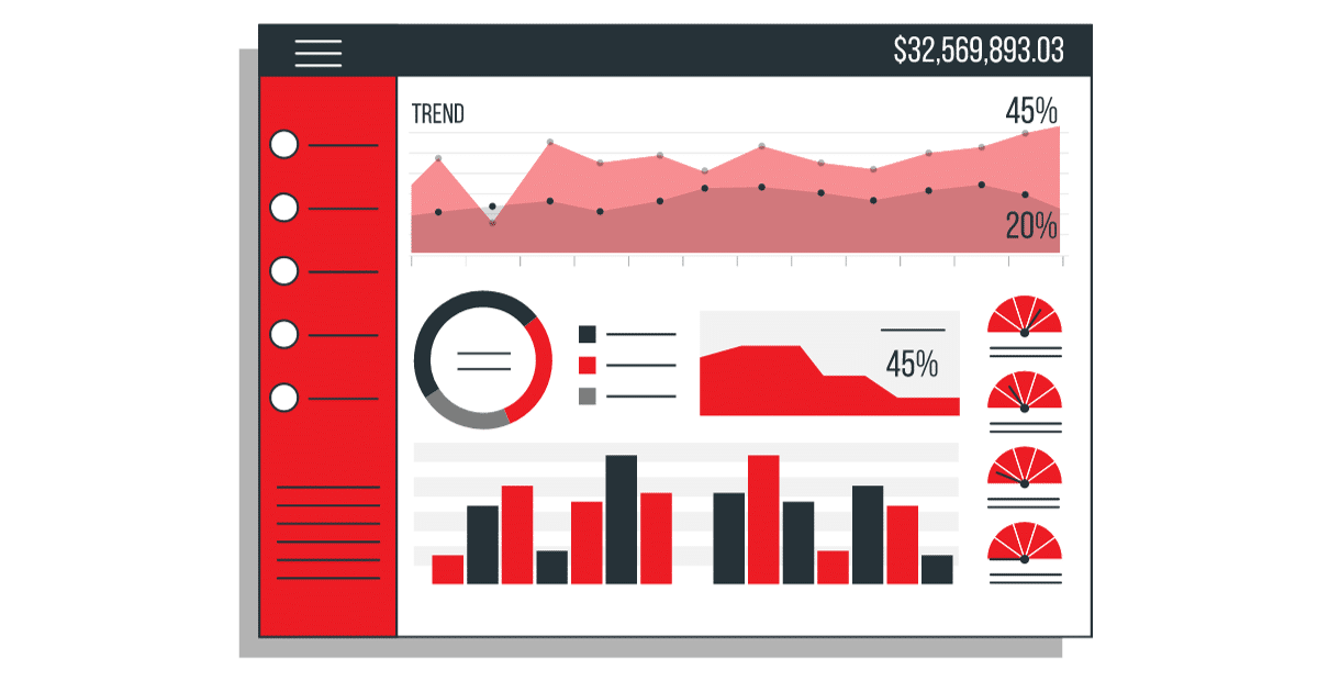 white label bookeeping dashboard showing sales data