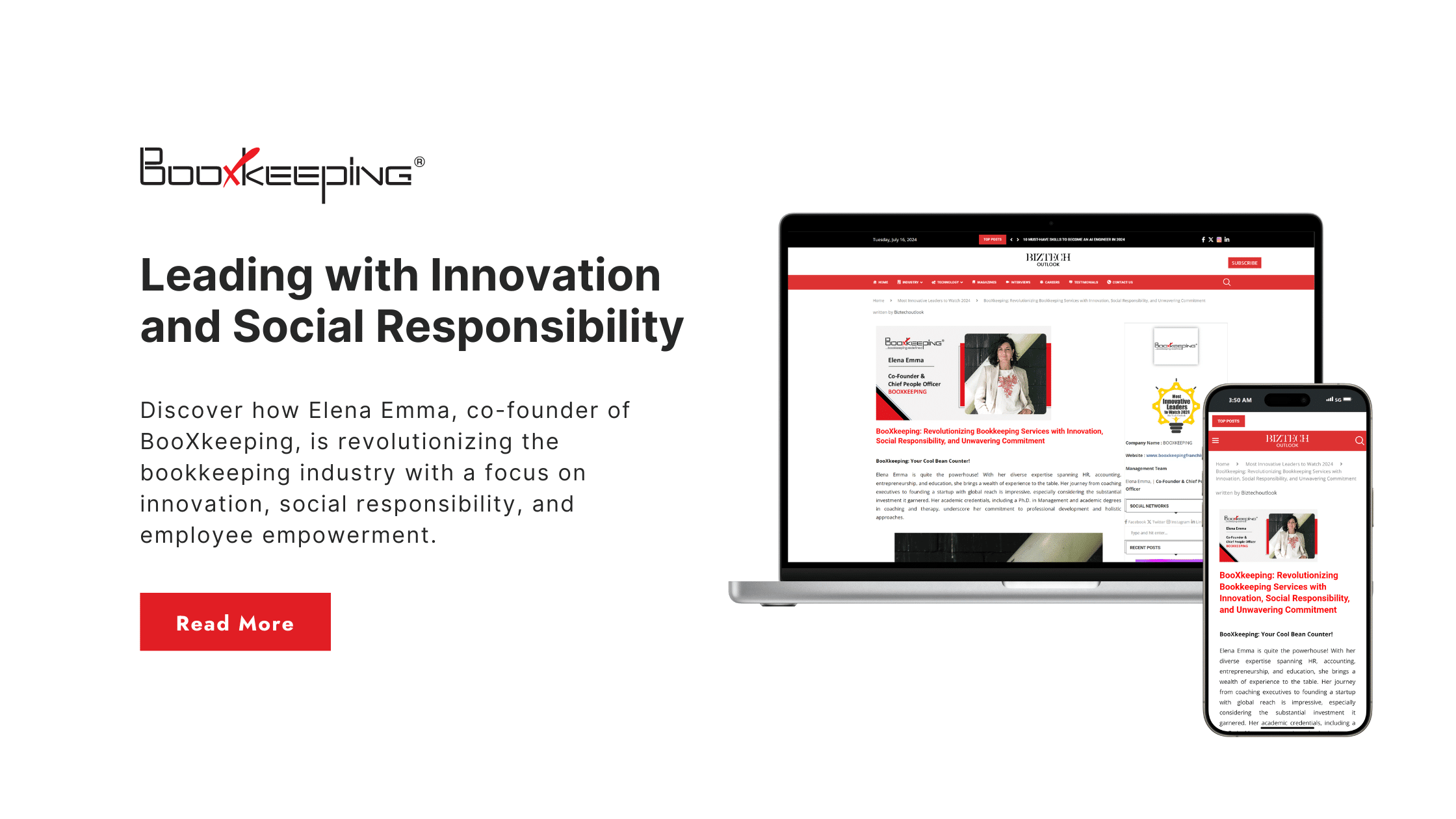 Ellena Emma featured in BizTech Outlook
