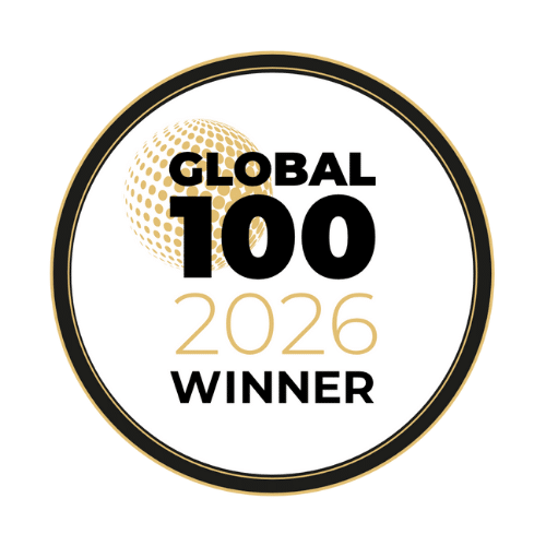 Circular Global 100 2026 Winner award badge recognizing BooXkeeping for excellence in accounting in the United States